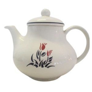 Johnson Brothers Eton Teapot 6 Cup Made In England Tulip Floral Design Art Deco